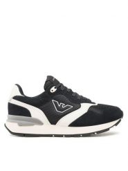 Emporio Armani Sneakersy X4X642 XN951 S161 Granatowy. Niebieskie buty sportowe casual Emporio Armani, bez wzorów, z materiału, bez zapięcia. Za 959.99 zł.