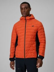 4F Kurtka trekkingowa z wypełnieniem Primaloft Silver męska - pomarańczowa S. Brązowe kurtki 4F, l, bez wzorów, bez kaptura. Za 399.99 zł.