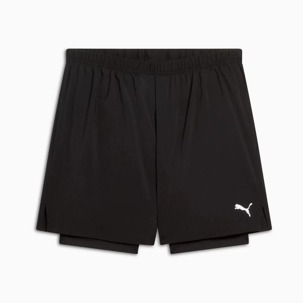 Szorty sportowe męskie Puma S WOVEN 2IN1 52772401. Czarne krótkie spodenki sportowe Puma, m, bez wzorów, z materiału. Za 92.08 zł.