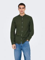 ONLY & SONS Koszula "Onscaiden" w kolorze zielonym rozmiar: S. Zielone koszule Only & Sons, s, bez wzorów, bez kołnierzyka, bez ramiączek. Za 87.40 zł.