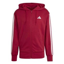Bluza Adidas Sport M 3S Ft Fz Hd Dorośli. Czerwone bluzy z kapturem Adidas, m, bez wzorów, z bawełny, z kapturem. Za 293.65 zł.