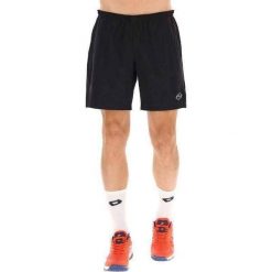 Spodenki tenisowe męskie Lotto Tech I short 7. Czarne krótkie spodenki sportowe Lotto, m, bez wzorów, z elastanu. Za 190.00 zł.