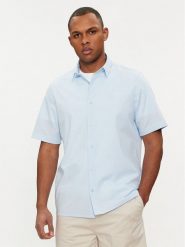 Calvin Klein Koszula K10K109440 Błękitny Regular Fit. Niebieskie koszule CALVIN KLEIN, l, bez wzorów, z bawełny, bez kołnierzyka, bez ramiączek. Za 189.99 zł.