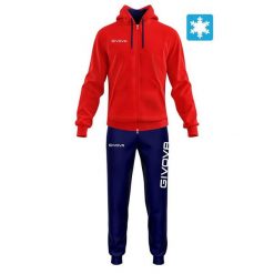 Givova Tuta King Felpa dres męski M - polar szczotkowany. Czerwone bluzy z polaru Givova, m, bez wzorów, z dresówki, bez kaptura. Za 255.99 zł.