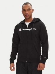 Champion Bluza 220728 Czarny Slim Fit. Czarne bluzy Champion, m, bez wzorów, z bawełny, bez kaptura. Za 199.99 zł.