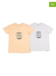 The Time of Bocha Koszulki (2 szt.) w kolorze białym i żółtym rozmiar: S. Białe bezrękawniki The Time of Bocha, s, bez wzorów, z bawełny, bez kołnierzyka, bez ramiączek. Za 86.99 zł.