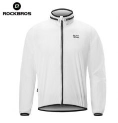 Kurtka kolarska odblaskowa dla mężczyzn ROCKBROS. Białe kurtki ROCKBROS, m, bez wzorów, z materiału, bez kaptura. Za 275.24 zł.