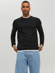 Jack&Jones Sweter 12227443 Czarny Regular Fit. Czarne swetry rozpinane Jack&Jones, m, bez wzorów, z bawełny, bez kołnierzyka, bez ramiączek. Za 189.99 zł.