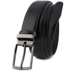 Pasek skórzany BELTIMORE r.130-145 cm E38 czarny. Czarne paski bez wzorów. Za 65.99 zł.