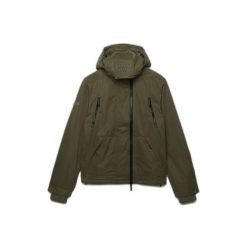 Kurtka przeciwwiatrowa z kapturem z mikrofibry Superdry Arctic. Zielone kurtki Superdry, l, bez wzorów, z materiału, z kapturem. Za 518.35 zł.