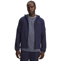 Kurtka męska Under Armour UA Vibe Woven Jacket 6003001. Czarne kurtki Under Armour, m, bez wzorów, z elastanu, z kapturem. Za 363.15 zł.