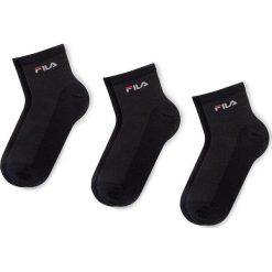 Zestaw 3 par niskich skarpet unisex FILA - Calza Quarter F1742 Black 200. Czarne skarpety Fila, bez wzorów, z bawełny. Za 39.99 zł.