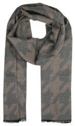 Męski Szalik Alties - Beżowy, Duży Wzór. Brązowe szaliki Alties, bez wzorów, z bawełny. Za 59.00 zł.
