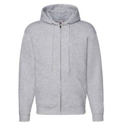 Bluza Męska Premium Z Pełnym Zamkiem Błyskawicznym. Szare bluzy Fruit of the Loom, m, bez wzorów, bez kaptura. Za 161.99 zł.