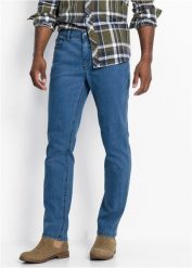 Dżinsy ze stretchem Regular Fit Straight ( 2 pary). Niebieskie jeansy bonprix, m. Za 279.99 zł.