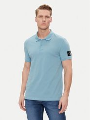 Calvin Klein Jeans Polo J30J323394 Niebieski Regular Fit. Niebieskie koszulki polo Calvin Klein Jeans, m, bez wzorów, z bawełny, bez kołnierzyka, bez ramiączek. Za 199.99 zł.