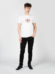 Diesel T-Shirt "T-Diegor" | A03848-0GRAI-100 | Mężczyzna | Biały. Białe t-shirty Diesel, m, bez wzorów, z bawełny, bez kołnierzyka, bez ramiączek. W wyprzedaży za 129.00 zł.
