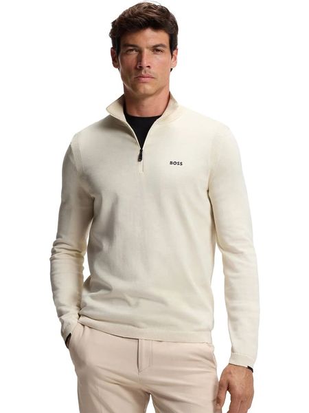 Hugo Boss Fashion Sweter w kolorze kremowym rozmiar: XXL. Brązowe swetry nierozpinane Hugo Boss Fashion, xxl, bez wzorów, z bawełny, bez kołnierzyka, bez ramiączek. Za 394.95 zł.