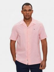 Tommy Jeans Koszula Camp DM0DM18963 Różowy Regular Fit. Czerwone koszule Tommy Jeans, m, bez wzorów, z bawełny, bez kołnierzyka, bez ramiączek. Za 179.99 zł.
