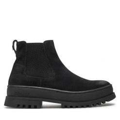 Sztyblety Blauer. Niebieskie sztyblety Blauer, bez wzorów, bez obcasa, bez zapięcia. Za 699.99 zł.