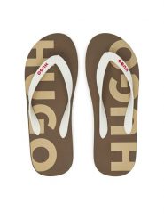 HUGO Japonki Arvel 50497860 Beżowy. Brązowe japonki Hugo, bez wzorów, z tworzywa sztucznego. Za 199.99 zł.