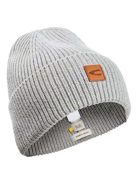 Camel Active Czapka w kolorze jasnoszarym rozmiar: onesize. Szare czapki zimowe Camel Active, z aplikacjami, ze skóry. Za 87.19 zł.