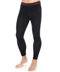 Legginsy wełniane z długą nogawką męskie Brubeck ACTIVE WOOL. Czarne legginsy długie sportowe Brubeck, m, bez wzorów, z materiału, trekkingowe. Za 175.00 zł.