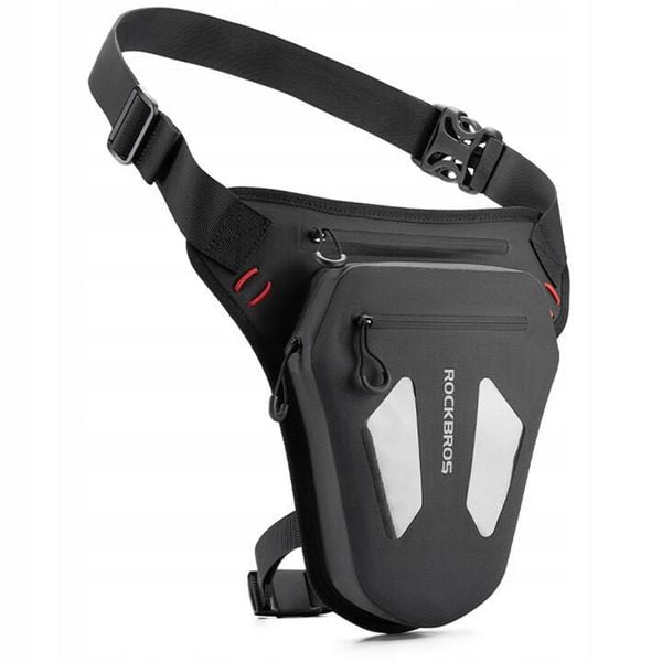 Wielofunkcyjna torba motocyklowa, na udo ROCKBROS 1 litr. Czarne torby na ramię ROCKBROS, bez wzorów, z materiału, duże, bez dodatków. Za 119.99 zł.