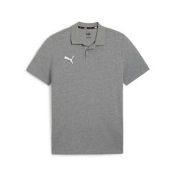 Polo Puma Teamgoal Casuals. Szare koszulki polo sportowe Puma, bez wzorów, bez kołnierzyka, bez ramiączek, do piłki nożnej. Za 179.50 zł.