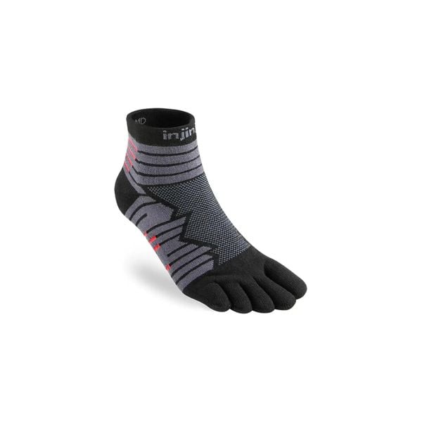 Skarpety trail mini-crew Injinji. Czarne skarpety Injinji, bez wzorów, z materiału. Za 106.35 zł.