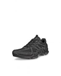 ECCO Buty męskie Biom AEX GTX black-46. Czarne buty turystyczne ecco, bez wzorów, z gore-texu, bez zapięcia, trekkingowe, gore-tex. Za 671.99 zł.