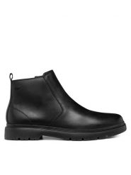 Geox Botki U Spherica Ec1 B Abx U46HNC 00043 C9999 Czarny. Czarne botki sznurowane Geox, bez wzorów, ze skóry, bez obcasa, bez zapięcia. Za 549.99 zł.