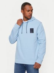 Armani Exchange Bluza 3DZMHJ ZJGGZ 15DF Niebieski Regular Fit. Niebieskie bluzy Armani Exchange, l, bez wzorów, z bawełny, bez kaptura. Za 379.99 zł.