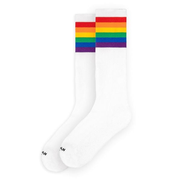 Skarpety American Socks Rainbow Pride do kolan. Białe skarpety AMERICAN SOCKS, bez wzorów. Za 84.56 zł.