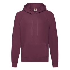 Lekka Męska Bluza Z Kapturem. Brązowe bluzy Fruit of the Loom, l, bez wzorów, z kapturem. Za 74.99 zł.