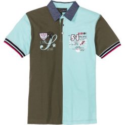 Shirt polo "colorblocking" Regular Fit bonprix ciemnooliwkowo-zielony miętowy. Koszulki polo bonprix. Za 74.99 zł.