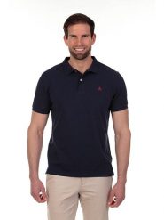 The Time of Bocha Koszulka polo w kolorze granatowym rozmiar: L. Niebieskie koszulki polo The Time of Bocha, l, bez wzorów, z bawełny, bez kołnierzyka, bez ramiączek. Za 91.99 zł.