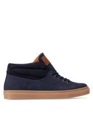 QUAZI Sneakersy QZ-52-05-000866 Granatowy. Niebieskie buty sportowe casual QUAZI, bez wzorów, z nubiku, bez zapięcia. Za 159.99 zł.