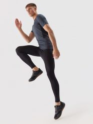 4F Legginsy treningowe szybkoschnace męskie - czarne XXL. Czarne legginsy długie sportowe 4F, l, bez wzorów, z dzianiny, do biegania. W wyprzedaży za 59.99 zł.