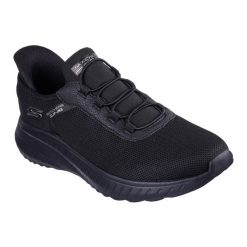 Buty męskie SKECHERS Bobs Squad Chaos Tough Walk. Czarne buty sportowe casual Skechers, bez wzorów, bez zapięcia. Za 298.49 zł.