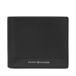 Duży Portfel Męski Tommy Hilfiger. Czarne portfele Tommy Hilfiger, bez wzorów. Za 369.99 zł.