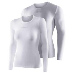 Podkoszulek z długim rękawem Brubeck Base Layer Ultra Light 3D. Białe podkoszulki Brubeck, s, bez wzorów, z poliamidu, bez ramiączek. Za 129.99 zł.