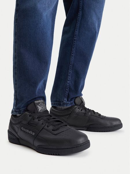 Reebok Sneakersy EOSS-WORKOUT CLEAN 100287746 Czarny. Czarne buty sportowe casual Reebok, bez wzorów, ze skóry, bez zapięcia. Za 349.99 zł.