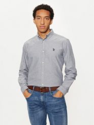 U.S. Polo Assn. Koszula MUP3516 Granatowy Regular Fit. Niebieskie koszule U.S. Polo Assn., l, bez wzorów, z bawełny, bez kołnierzyka, bez ramiączek. Za 149.99 zł.