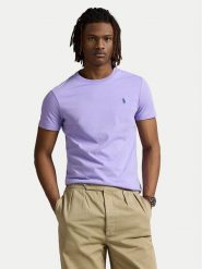 Polo Ralph Lauren T-Shirt 710671438434 Fioletowy Custom Slim Fit. Fioletowe koszulki polo Polo Ralph Lauren, m, bez wzorów, z bawełny, bez kołnierzyka, bez ramiączek. Za 339.99 zł.