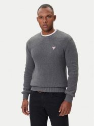 Guess Sweter M4BR30 Z3HM1 Szary Regular Fit. Szare swetry rozpinane Guess, m, z aplikacjami, z bawełny, bez kołnierzyka, bez ramiączek. Za 249.99 zł.