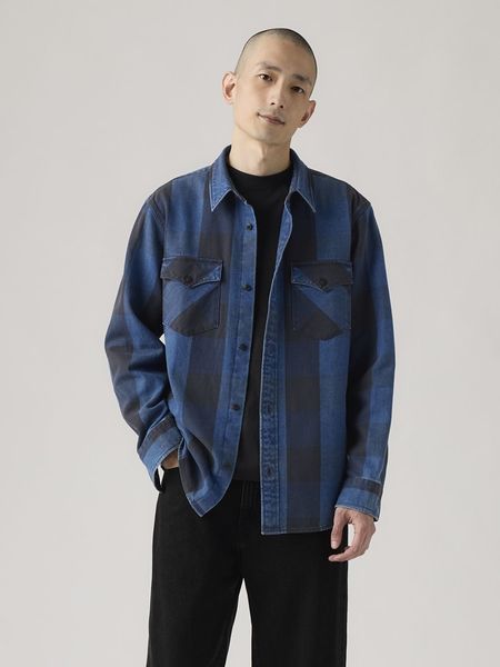Levi's Koszula "Western" - Relaxed fit - w kolorze niebieskim rozmiar: M. Niebieskie koszule Levi's®, m, bez wzorów, z bawełny, bez kołnierzyka, bez ramiączek. Za 132.98 zł.