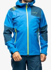 Kurtka z membraną męska La Sportiva Roseg GTX Jacket. Niebieskie kurtki La Sportiva, l, bez wzorów, z gore-texu, bez kaptura. Za 1,835.89 zł.