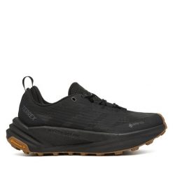 Trekkingi adidas. Czarne buty trekkingowe Adidas, bez wzorów, z gore-texu, bez zapięcia. Za 799.99 zł.