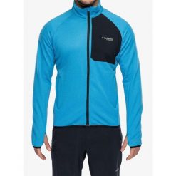 Bluza bez kaptura męska Columbia Triple Canyon Grid Fleece Full Zip II. Niebieskie bluzy Columbia, na zimę, m, bez wzorów, bez kaptura. Za 373.99 zł.
